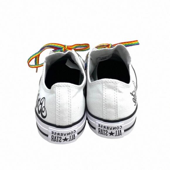 Converse Ctas OX Low Wedding White Canvas Women's Multi 171213C- Custom Sneakers - Picture 3 of 11